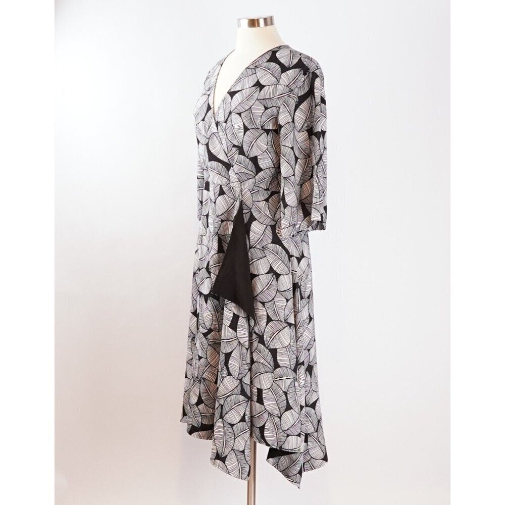 Natori Leaves of Paradise Asymmetrical Dress - Size 6 - EUC - Picture 2 of 8